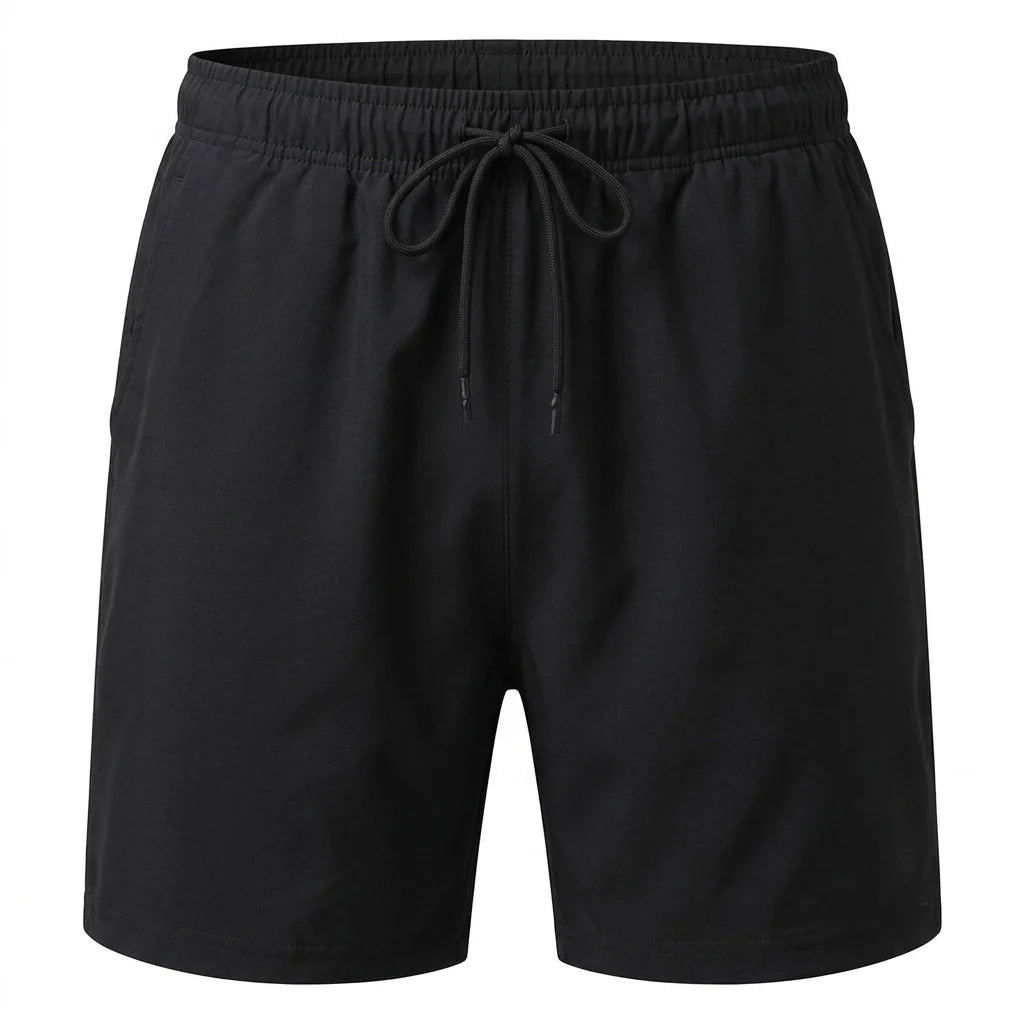 Men's Tan Through Black V-Neck T-Shirt & Shorts | UV-Permeable Fabric for Even Tanning